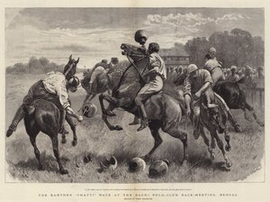 A corrida Earthen Chatti no Baghi Polo-Club Race-Meeting, Bengala
